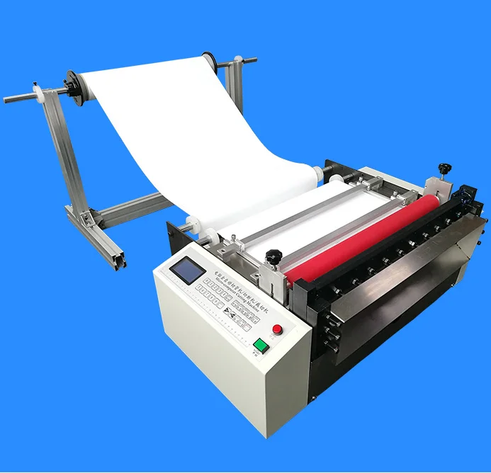 PVC soft film slicer automatic insulation paper cutting machine small PET roll silicone strip cutting machine