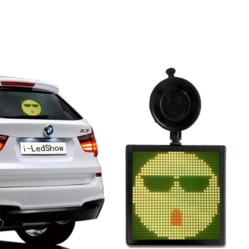 150*150*20 мм Wifi pic умный светодиодный Автомобильный дисплей задний экран цифровой беспроводной программируемый рекламный щит с