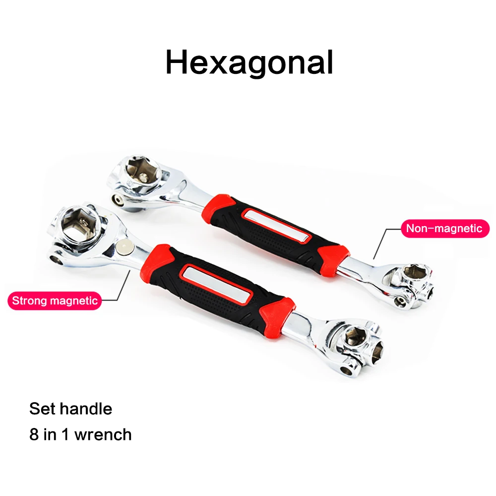 Repair Hand Tool Chrome 360 Degree Ratchet Universal Socket Wrenches