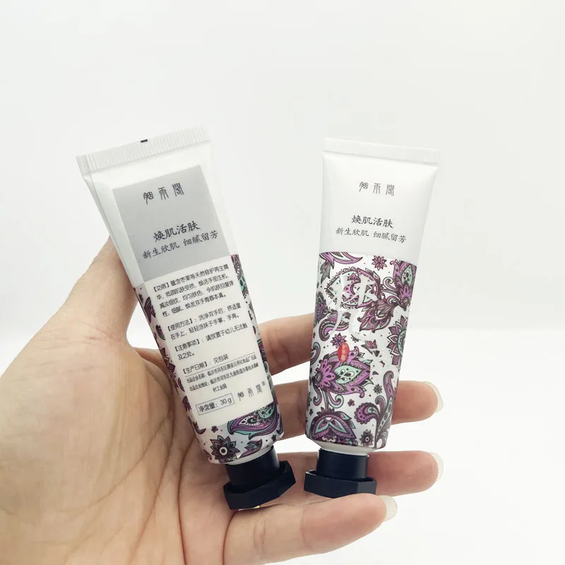 Customized fashion top screw cap octagonal cover hand cream soft tube