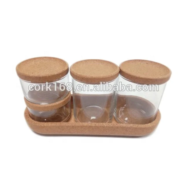 2022 Kitchen Storage Bottle Cork Lid Drinking Glass Bottle with  Cork Cup Flip Top