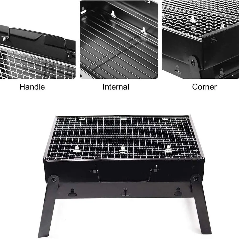 Alocs Portable Barbecue BBQ Grill Outdoor Wood Stove parrillas para barbacoa Picnic Garden Backyard Camping Charcoal Grills