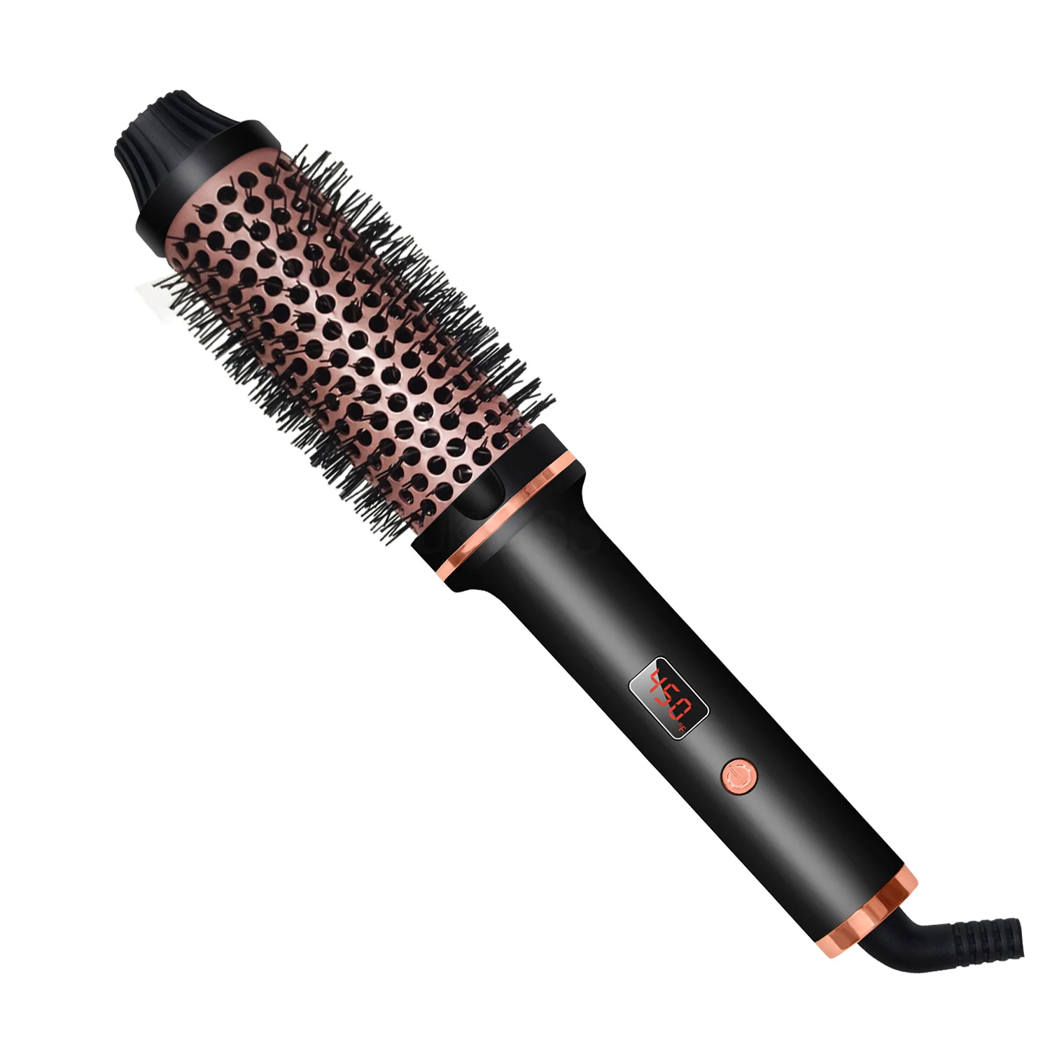 450F Thermal Brush Hot Comb Heated Hair Brush Hair Curler and Straightening Brush with Negative Iron