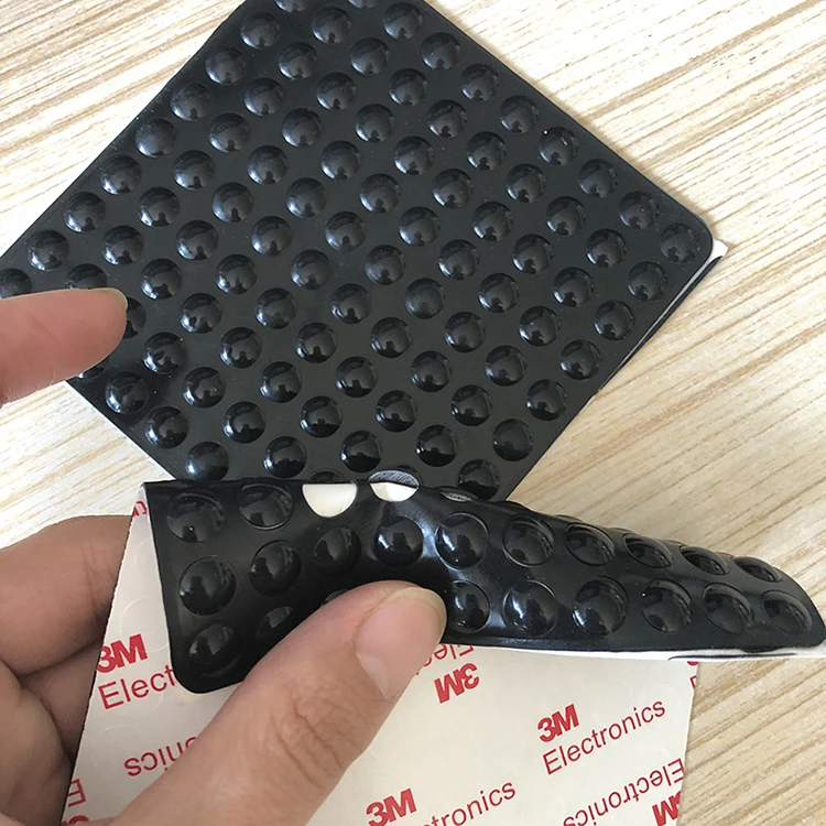 Clear Removable Sticky Adhesive Reusable Transparent Double Sided Round Nano Gel Mat for Wall Metal