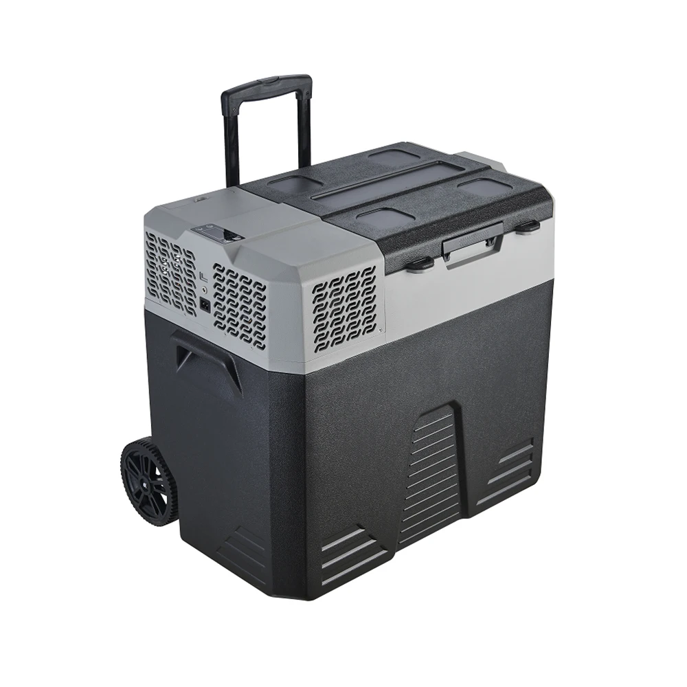 Factory Price Oem Dual Zone Car Fridge Electric Cooler 45L Portable Mini Car Refrigerator 12v With Battery and Handle For Travel