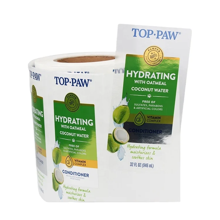 oem printing labeladhesive waterproof label glossy foil label clear drink juice bottle sticker