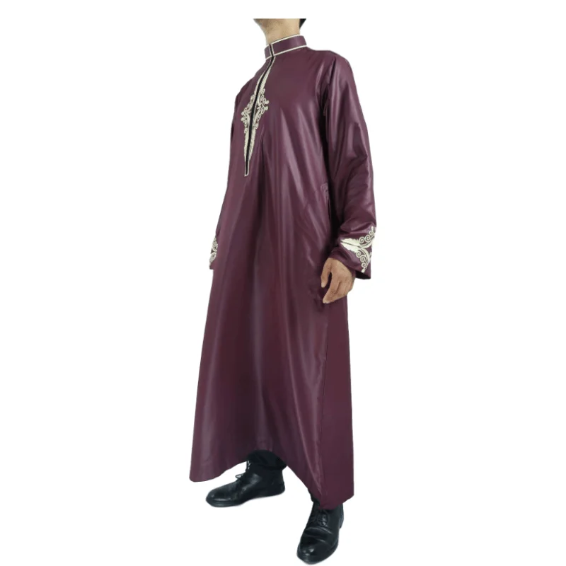  Новый дизайн для взрослых исламские мужские Thobe Jubba мужская мусульманская одежда Daffah