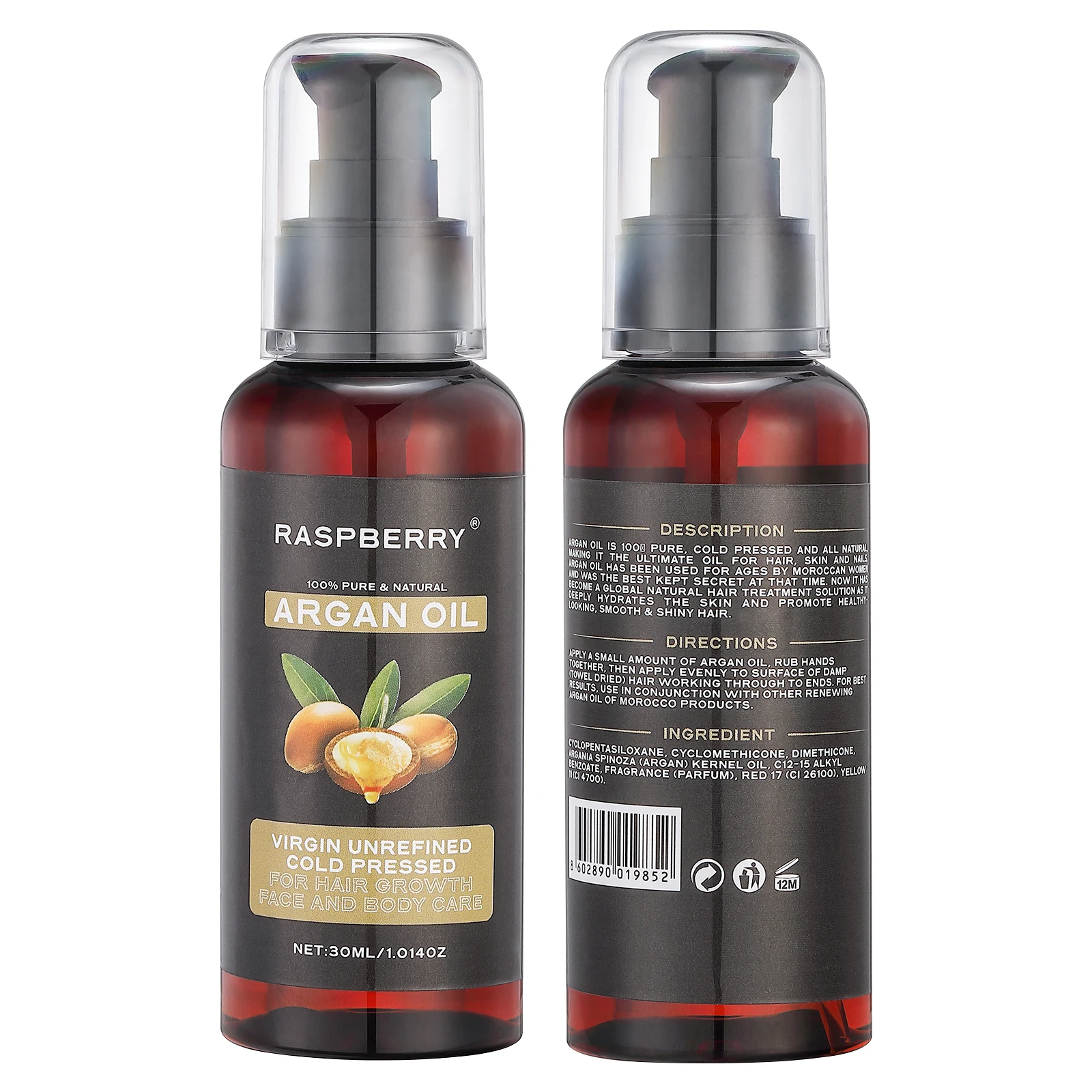 Custom OEM Private Label Natural Hair Care Products Sulfate Free Natural Organic Deeply Moisturizing Morocco Argan Hair Oil