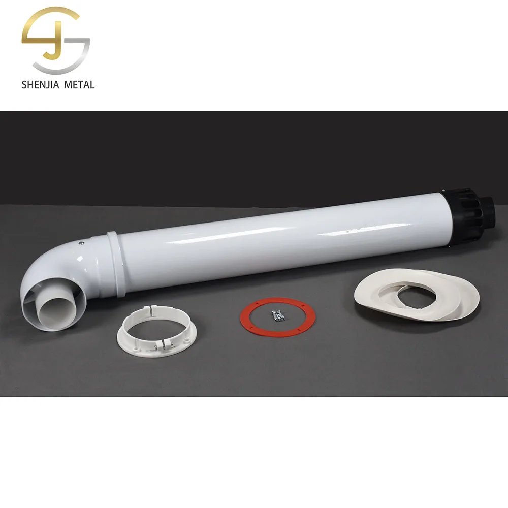 Removable condensing chimney stove pipe 100/60 inner pipe projection double chimney coaxial movable fireplace accessories