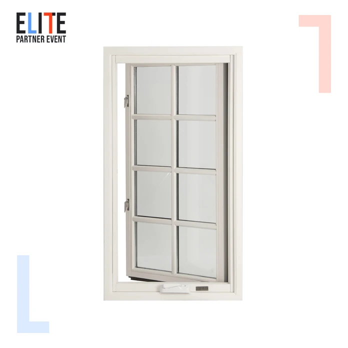 Doorwin Tempered Glass Modern Design French Models Solid Wooden Teak Wood Aluminium Clad Wood Casement Windows