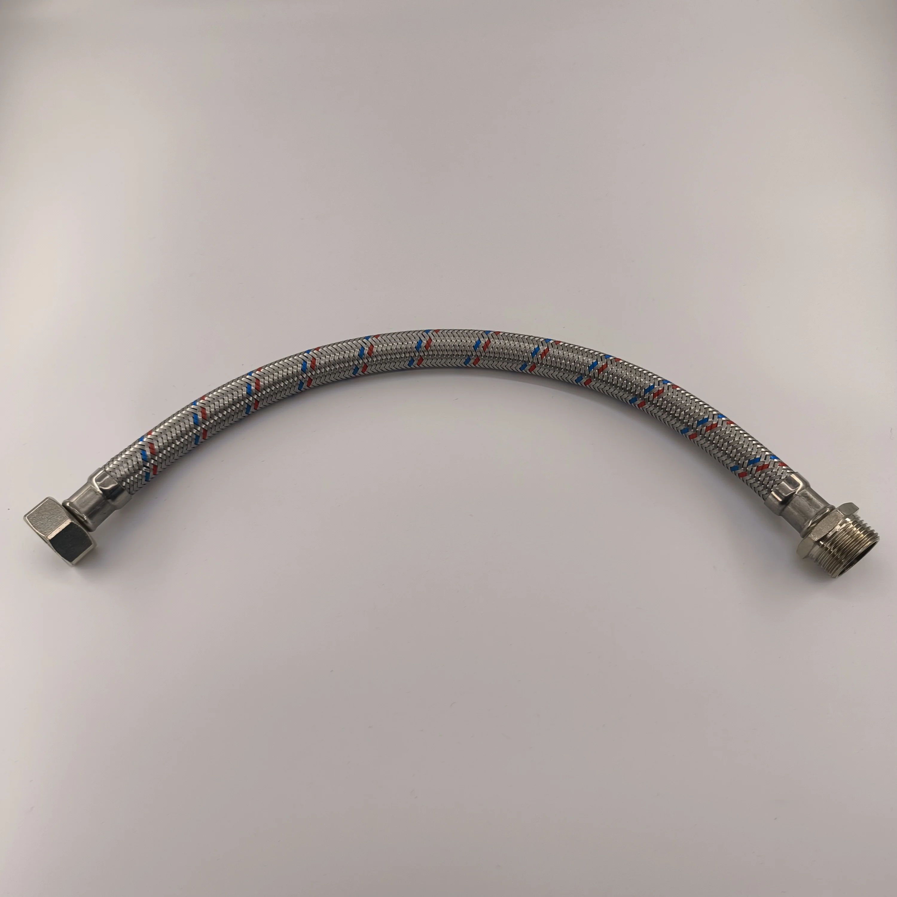 18mm 19mm Diameter F3/4-M3/4 304 stainless steel wire braided flexible water heating hose EPDM tube pipe