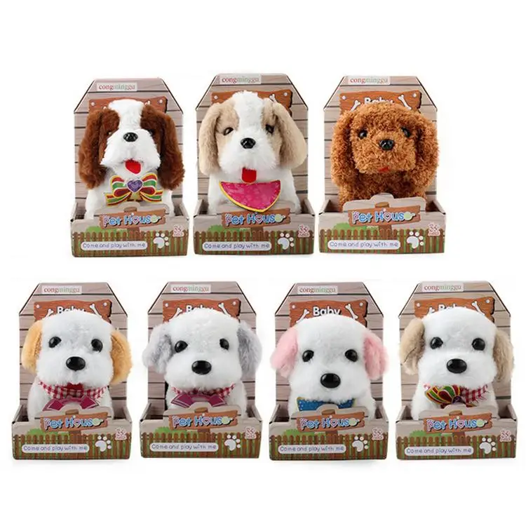 
Plush Puppy Dog Walking Barking Electronic Interactive Pet Toy for Children Boy Girls Simulation Dog White Rabbit Plush Toy 