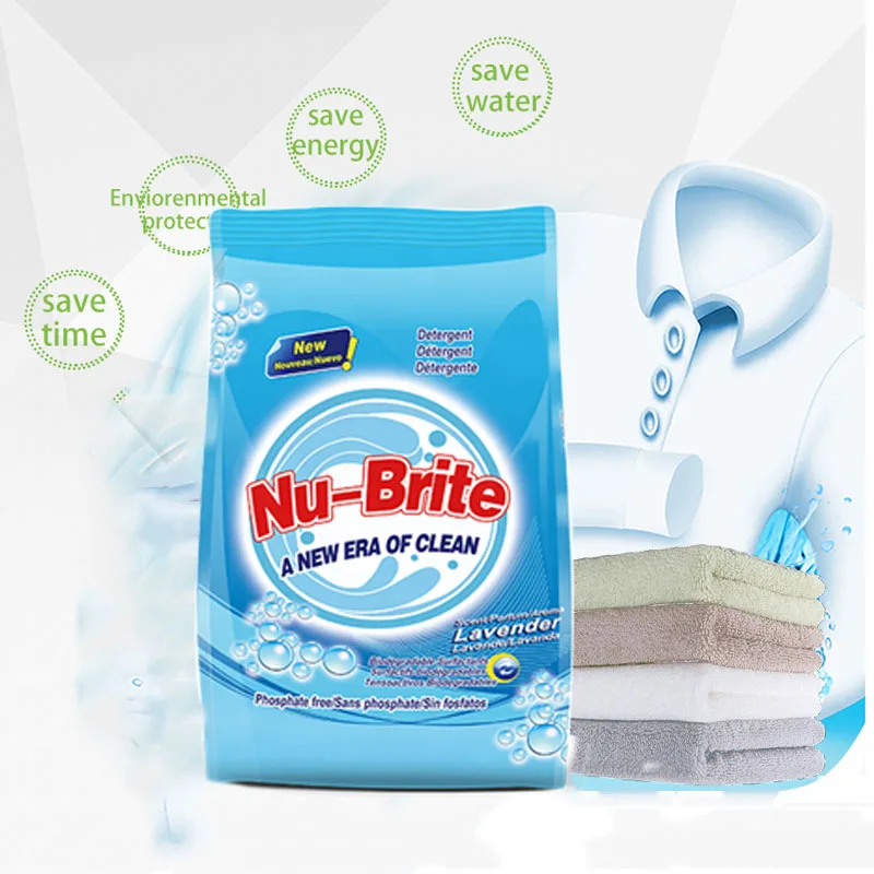 High Quality Riching Foam 15G-25KG Bright Washing Soap Laundry Detergent Powder