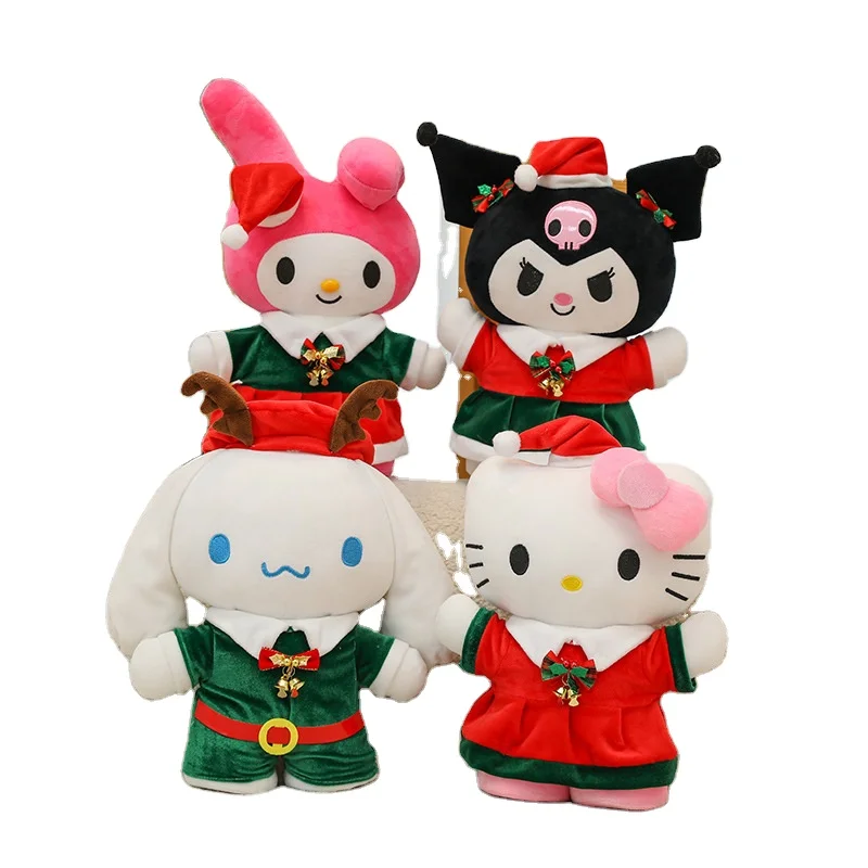 2025 новый год kawaii kulomi KT кошка рождественские плюшевые игрушки милый 35 см мультфильм моя мелодия подарок оптом