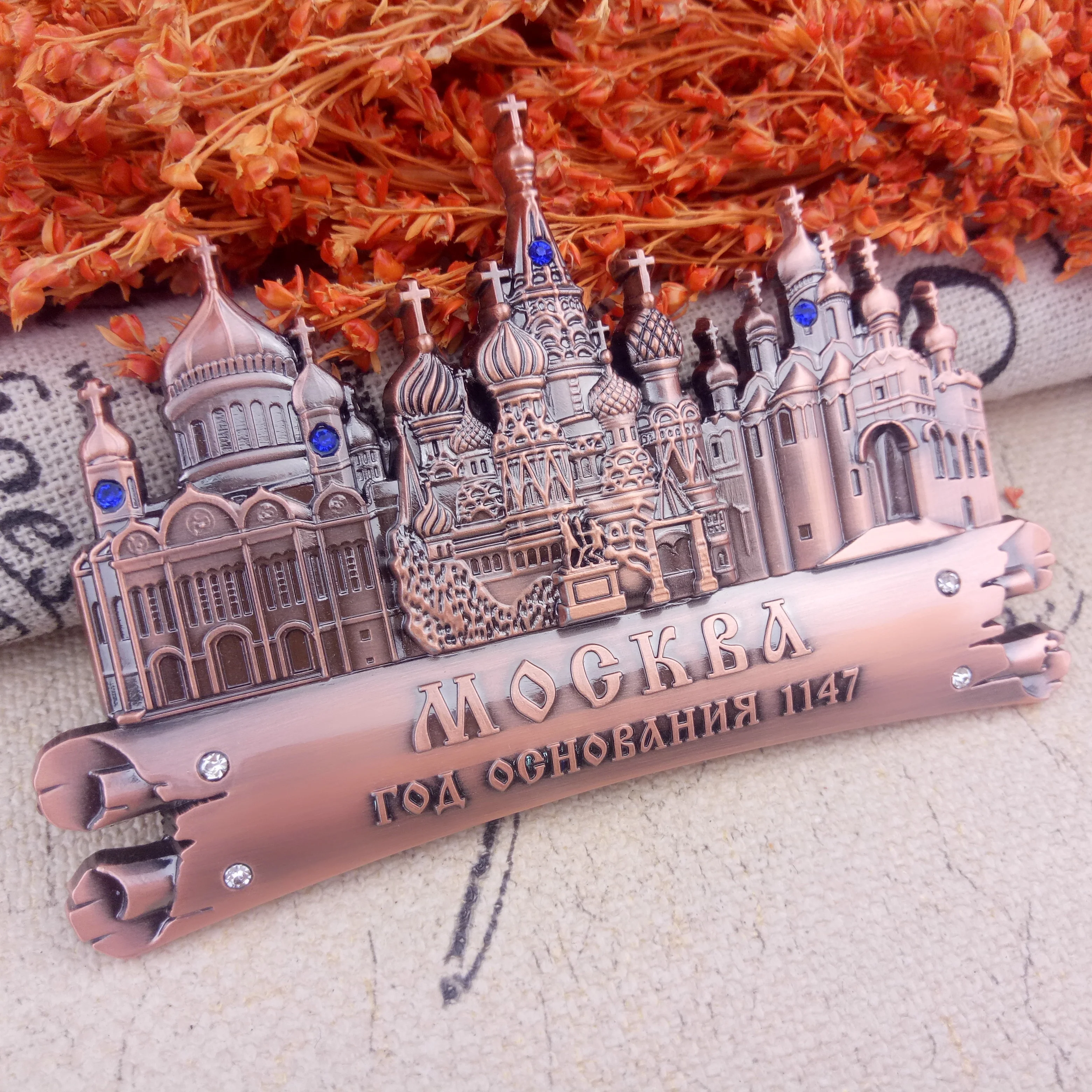 Customized High Quality 3D Zinc alloy Fridge Magnet Varies metal City Tourist  Souvenirs refrigerator sticker