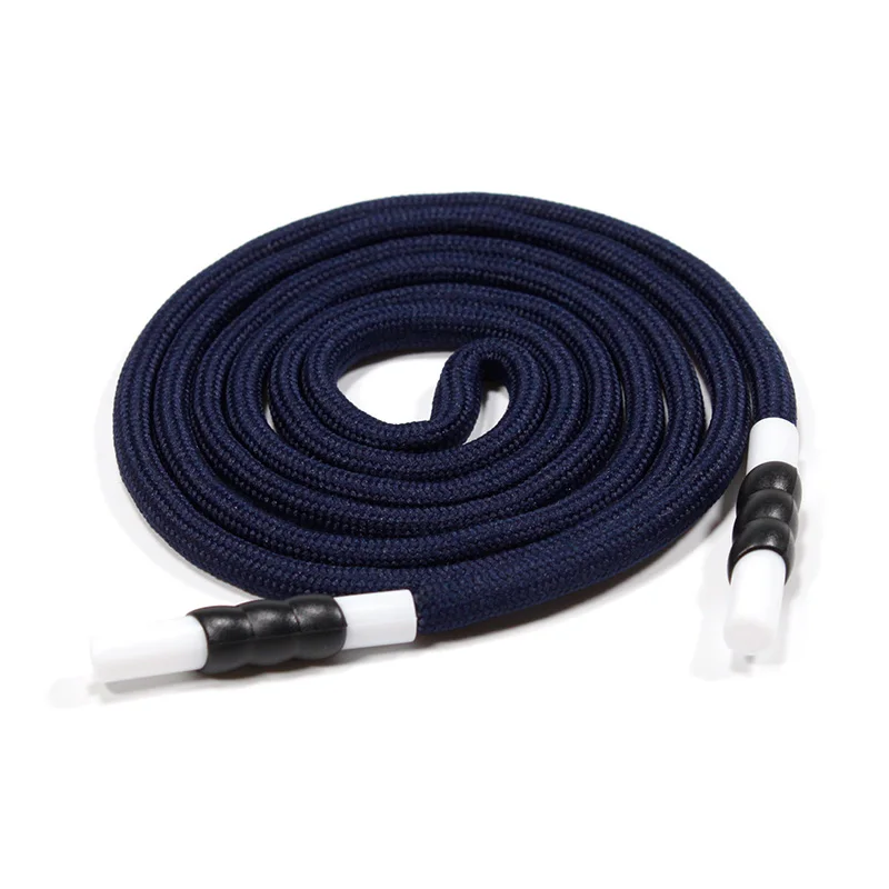 Custom drawstring cord colored round hoodie draw string with rubber tips plastic aglet