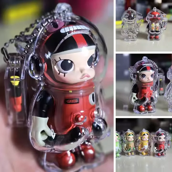 Mega Space 100% Protective Shell Bag Molly Mystery Blind Box Astronaut 3rd Generation Collector Transparent Acrylic Keychain