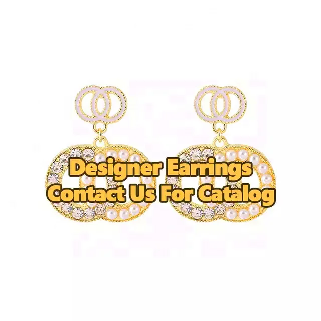 Designer Jewelry Famous Brand Double G Cc Earrings Wholesale Inspired Designer Earrings Women Luxury Jewelry