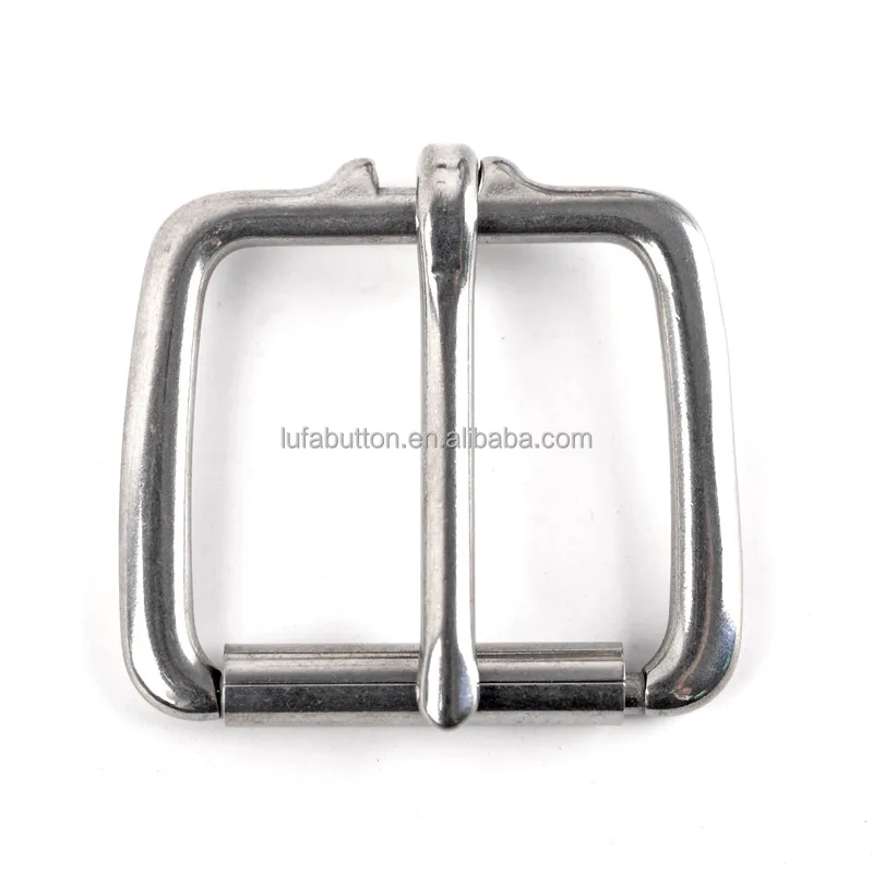 Custom Logo 40mm Heavy Duty Stainless Steel Single Prong Square Belt Buckle