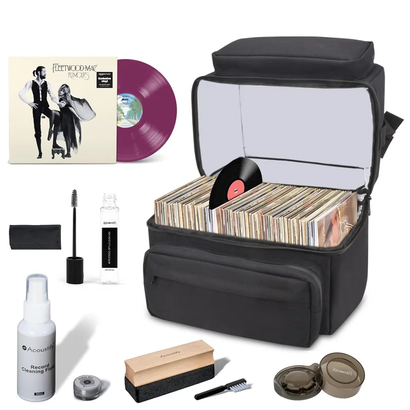 BSCI Custom Hot Sales Record Travel Waterproof CD Carrying Bags Tote Record Bags Shoulder Messenger DJ Storage Bag
