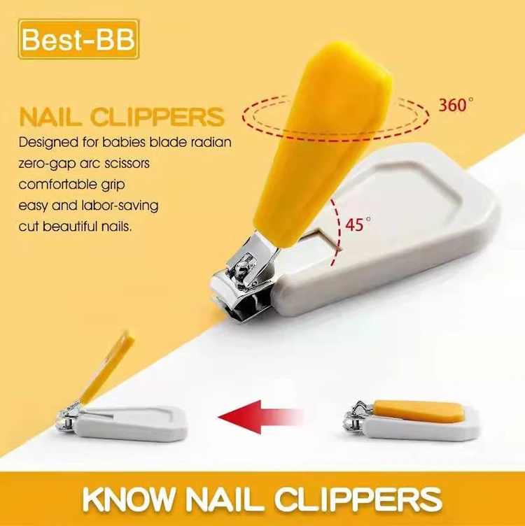 Eliter Hot Sell In Stock Cute Safe Use Baby Nail Grinder Babi Nail Clipper Set Babi Pedicure Newborn Grooming Kit