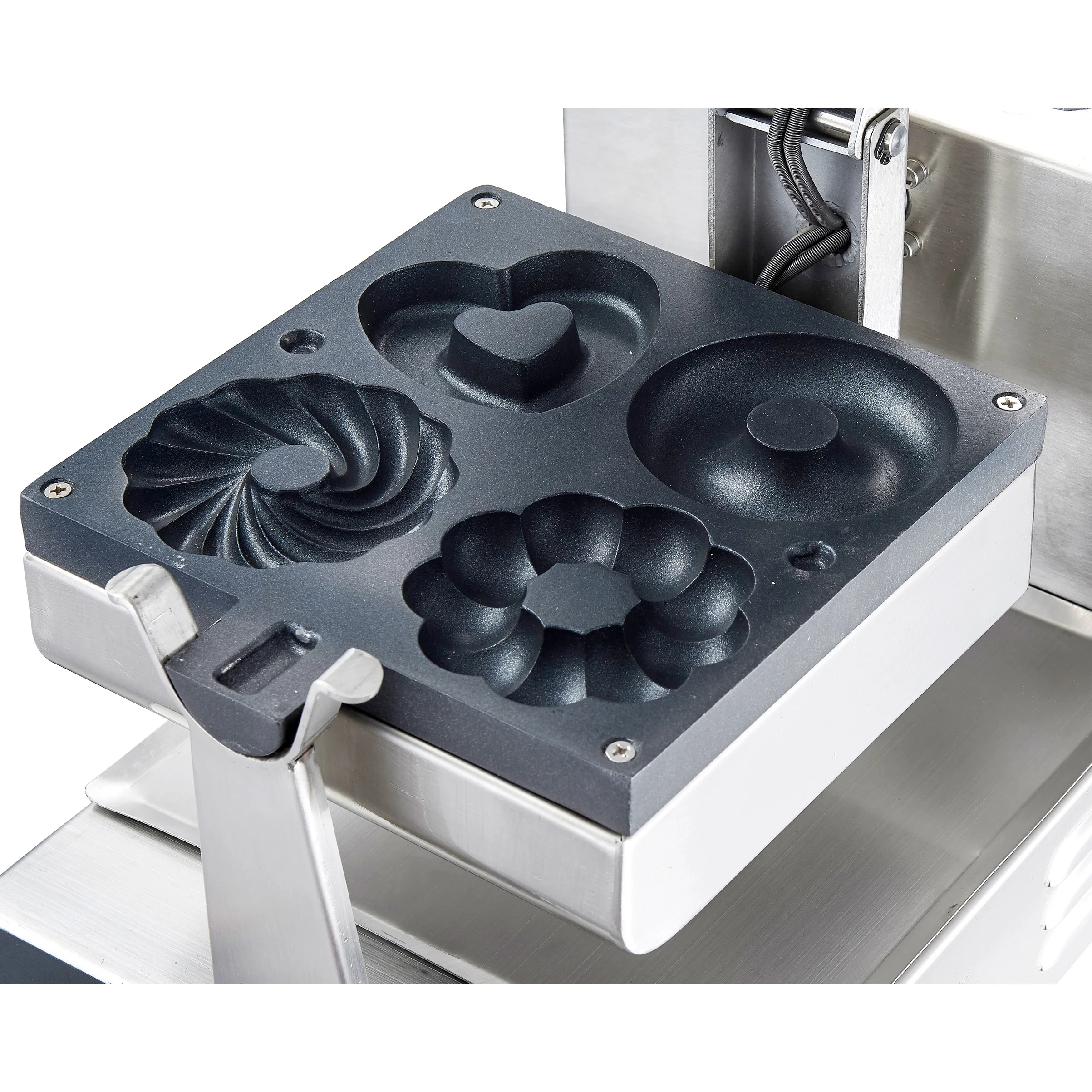 4 Pieces MIni Donut Maker Commercial Electric Waffle Bread Donut Maker Machine
