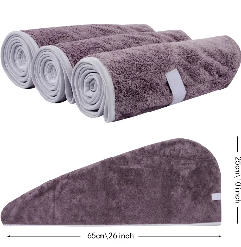 microfiber quick dry soft hair towel turban for