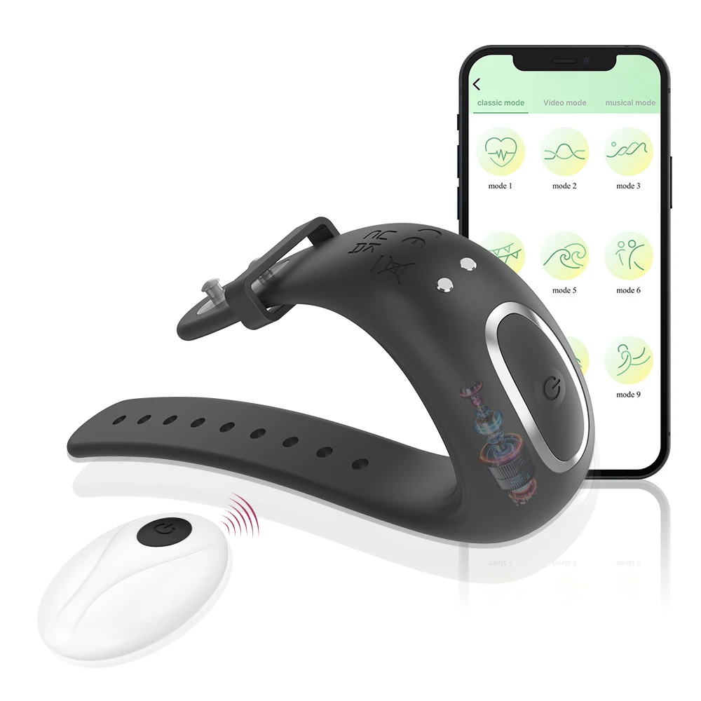Hot selling adult toys wireless wearable vibrator pulse massage masturbation vibration lock ring for man