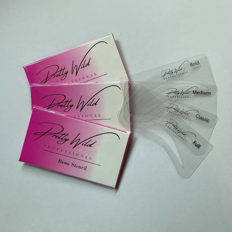 4Pcs Reusable Brow Stencils Template