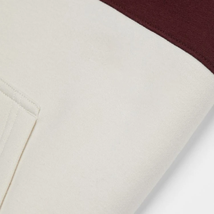 Factory Manufacture 100% cotton color-blocked plain hoodies men fleece sweatshirts street wear hoodies