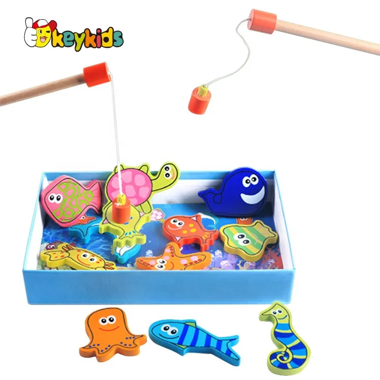 
new design pretend play wooden fishing games for kids W01A359 