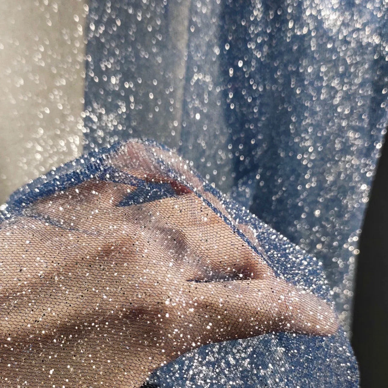 market eco friendly sequin embroidery net fabric wedding decoration stage performance dress table cloth table flag fabric