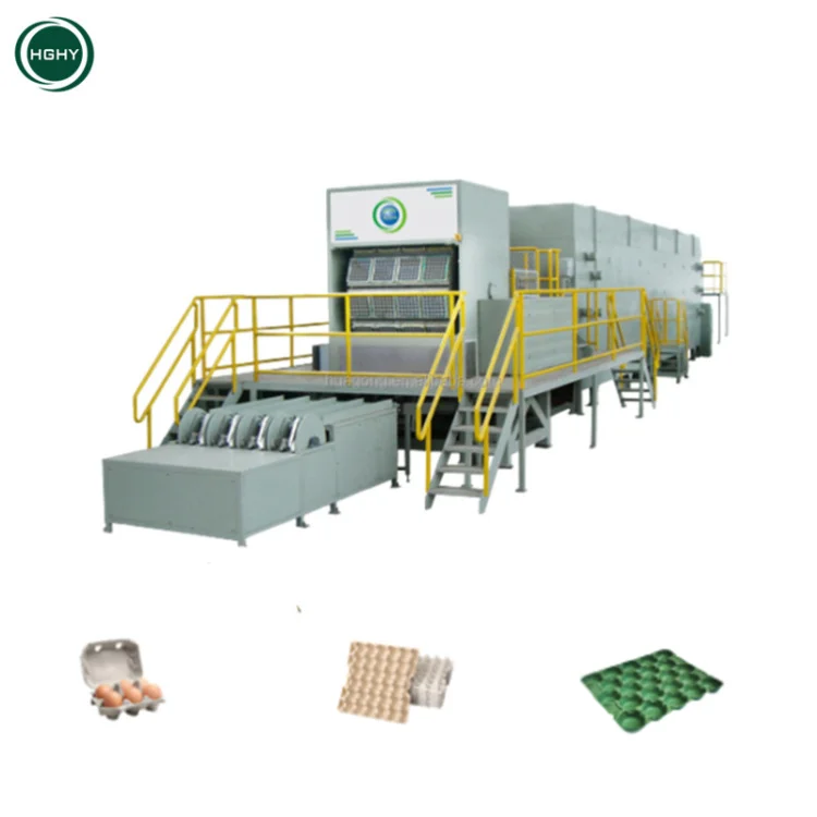 Hghy Top Sale Pulp Moulding Machine Manufacturer High Efficiency and Supper Quality Egg Tray Making Machine Paper With Driyer