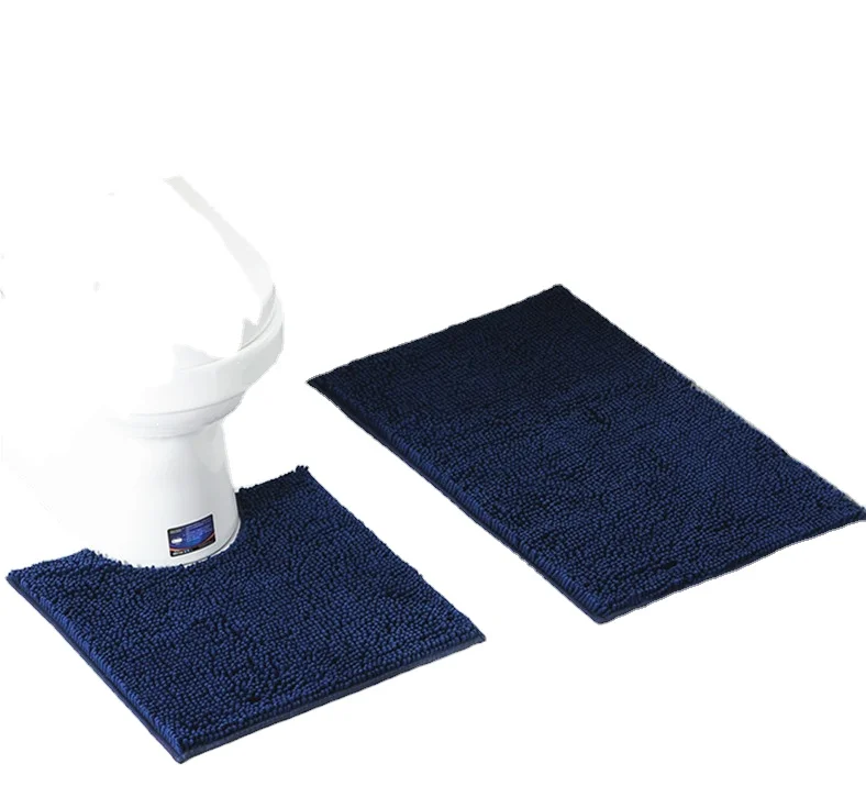 Hot sale loop chenille carpeting rug 2 piece livingroom rug set non-slip area rug set