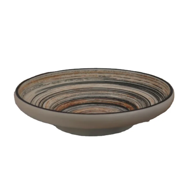 China Professional Manufacture Ceramic Deep Plate Custom Tableware Plate