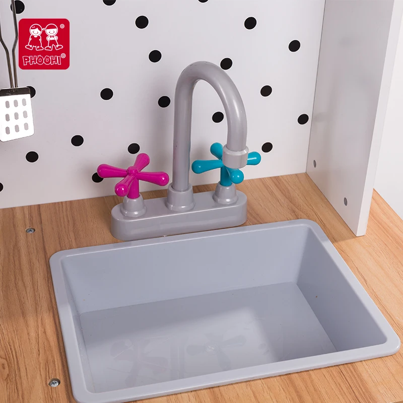 Mini white kitchen doll house toy white pretend kitchen play set for kids playing