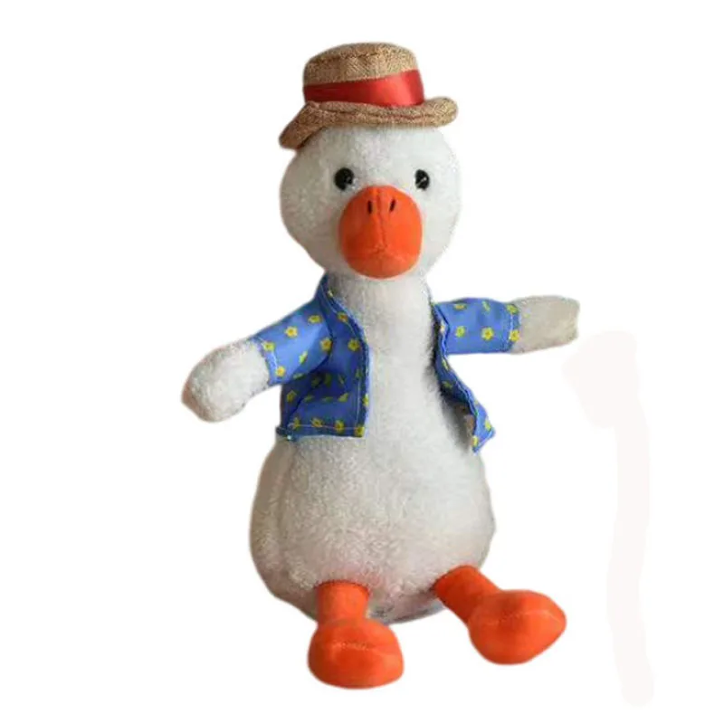 Music Talking duck stuffed plush duck animal toys record repeating singing dancing duck for children