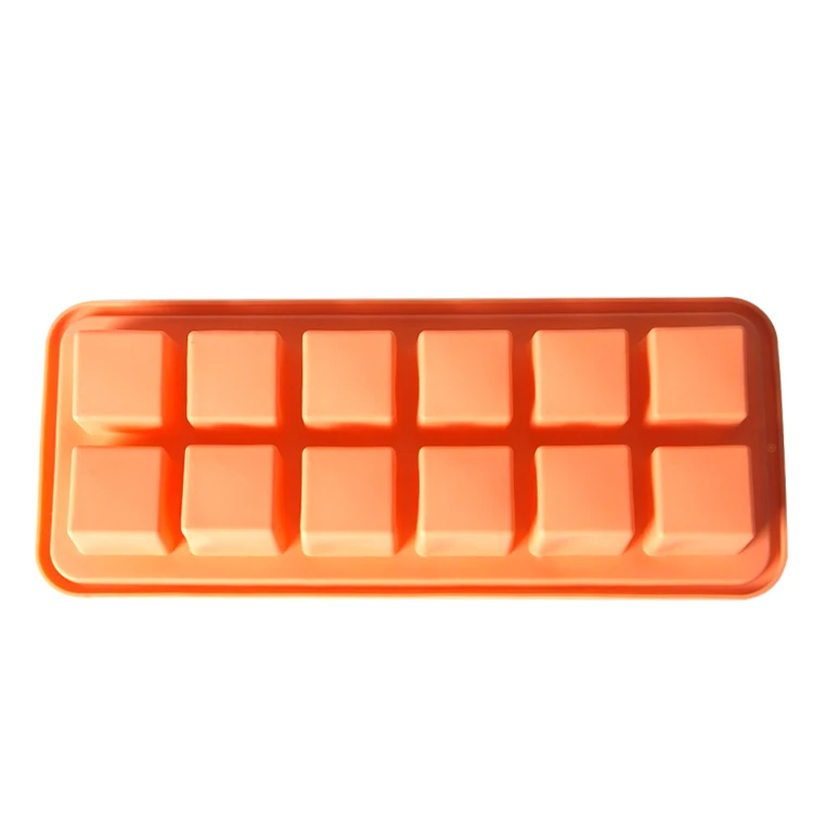 custom ice tray with big 12 cubes square shape mould or square silicone ice cube tray