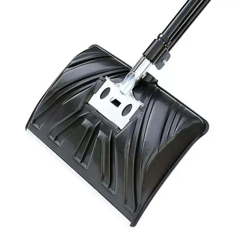 Snow Shovel With Steel Handle 18-Inch Plastic Shovel Push and Scoop Combination Blade For Garden and Road