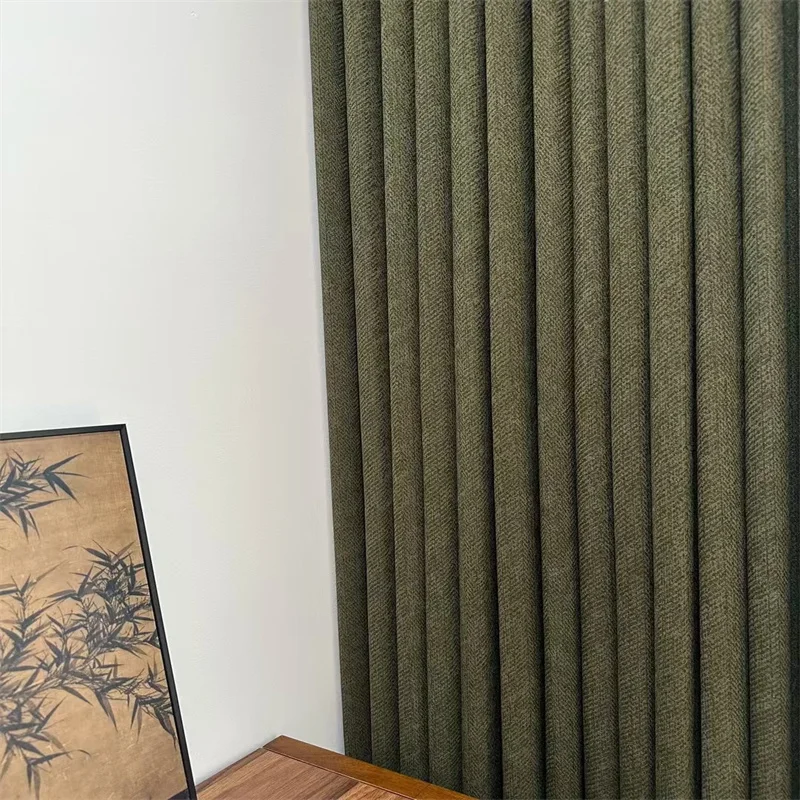 Blackout Polyester Linen Shading Curtain Fabrics