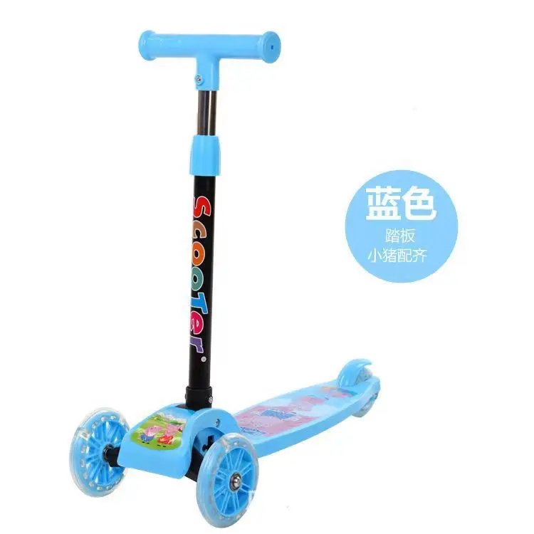 Foldable Adjustable Height Skateboard Kids 3 Wheel Kids Scooter For Kids With LED Light