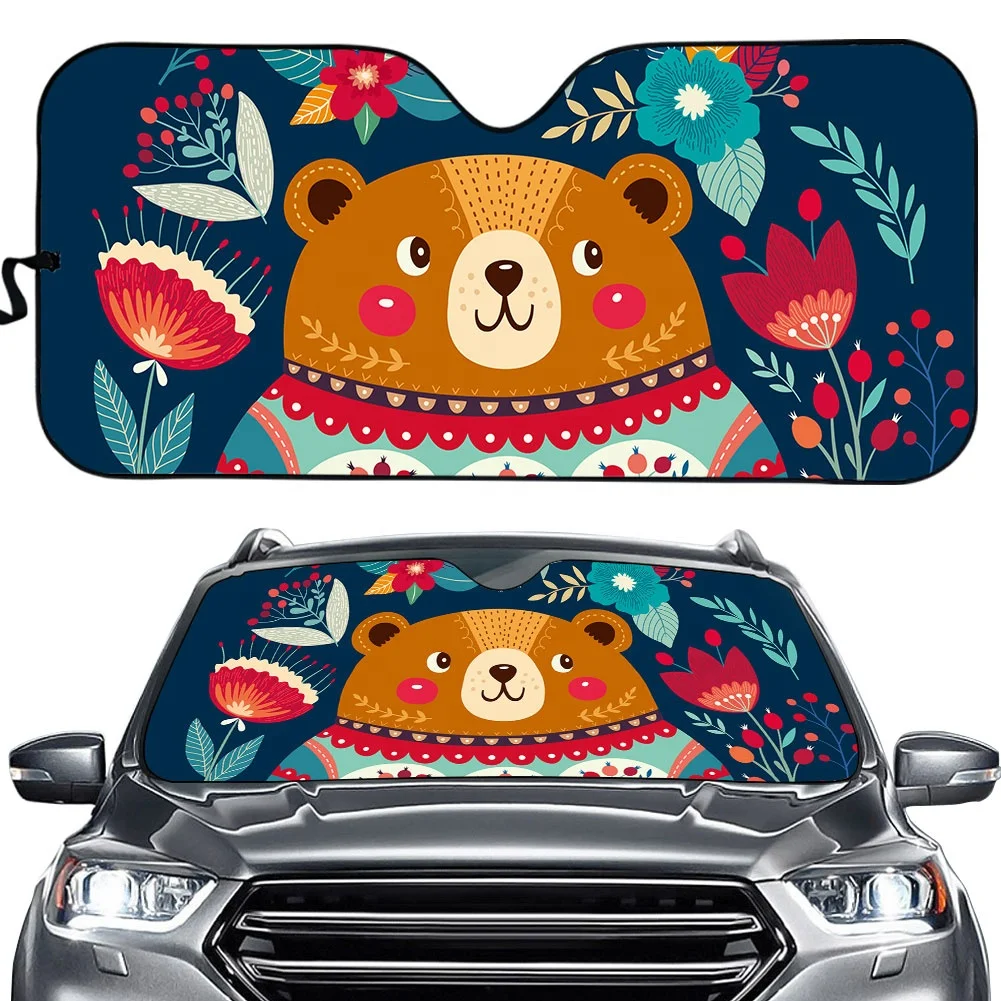 Best Sell Custom Foldable Front Windshield Car Sun Shade for UV Rays and Sun Heat Protection Car Sunshade
