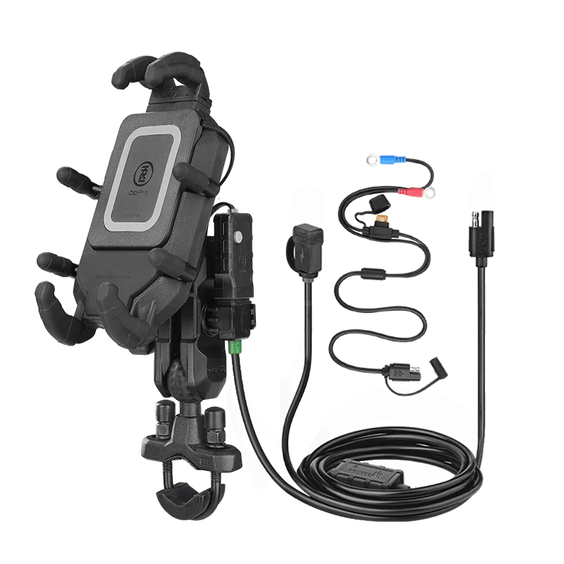 
MWUPP OSOPRO newest product motorcycle Handlebar U-bolt Carapace Wireless cell phone holder 