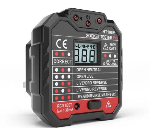  HT106E ЕС Тестер розеток Pro 110 в 230 В RCD электрическая