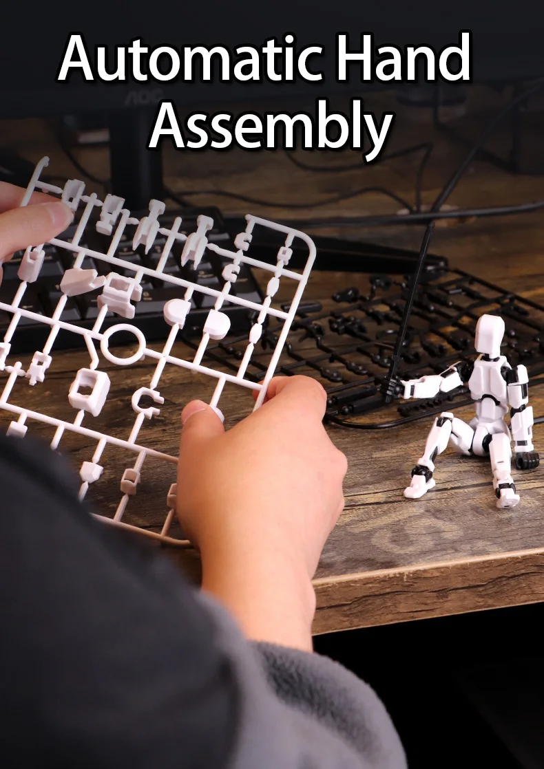 Wholesale articulated multi joint moving doll toy t13 dummy lucky 13 action figure 3d printed robot toy