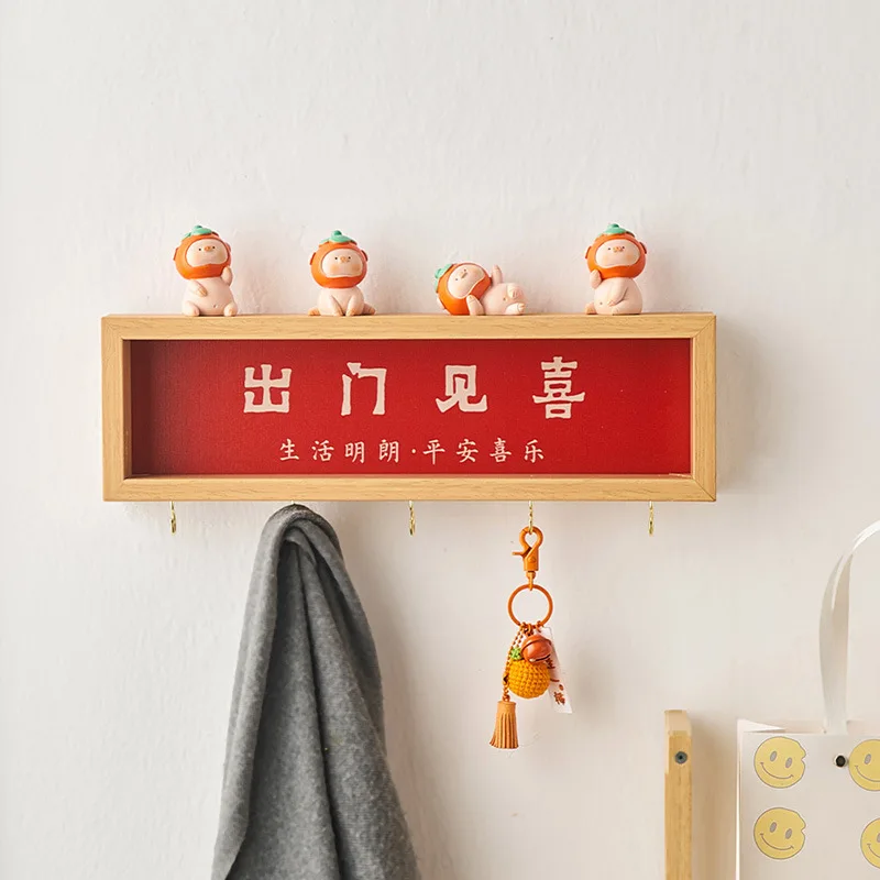 Interesting festive key storage painting wall hanging good meaning pendant hanger home into the portal decoration