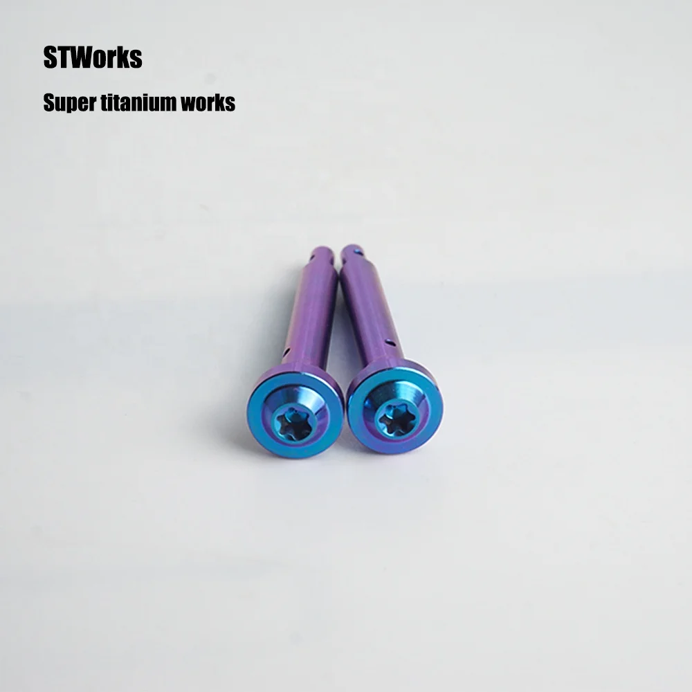 titanium MOTORCYCLE  parts Disc Brake bolts 6 al4 V grade titanium crab plug bolts AXLE pins