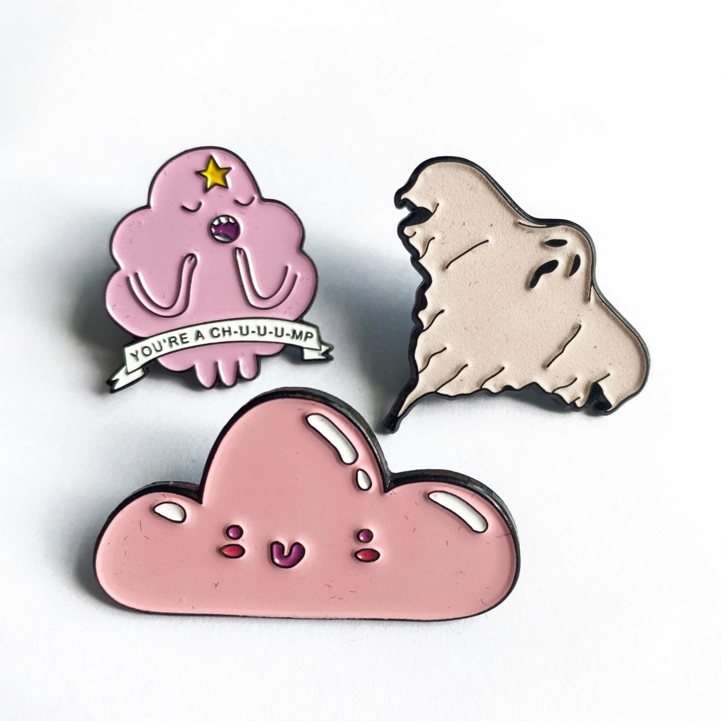 Korean Style Shirt Button Backing Cute Glitter Idol Heart Accessory Safety Pin