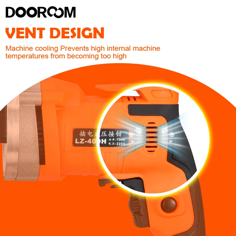 DOOROOM LZ-400H 220V Continuous Power Supply Continuous Work Plug-In Hydraulic Crimping Tool