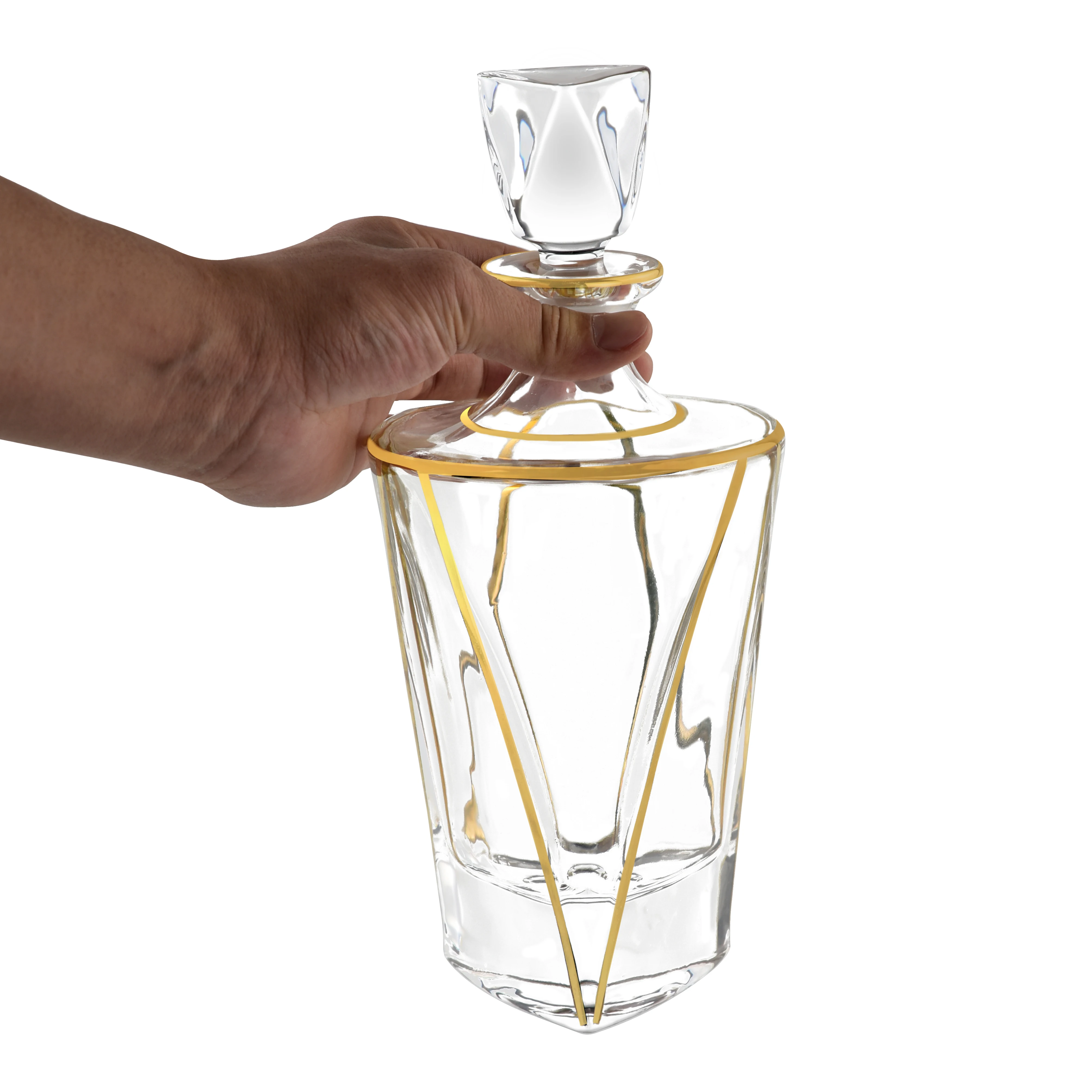 N44 Gold liquor bottle crystal glass bottles of vodka and whiskey decanter